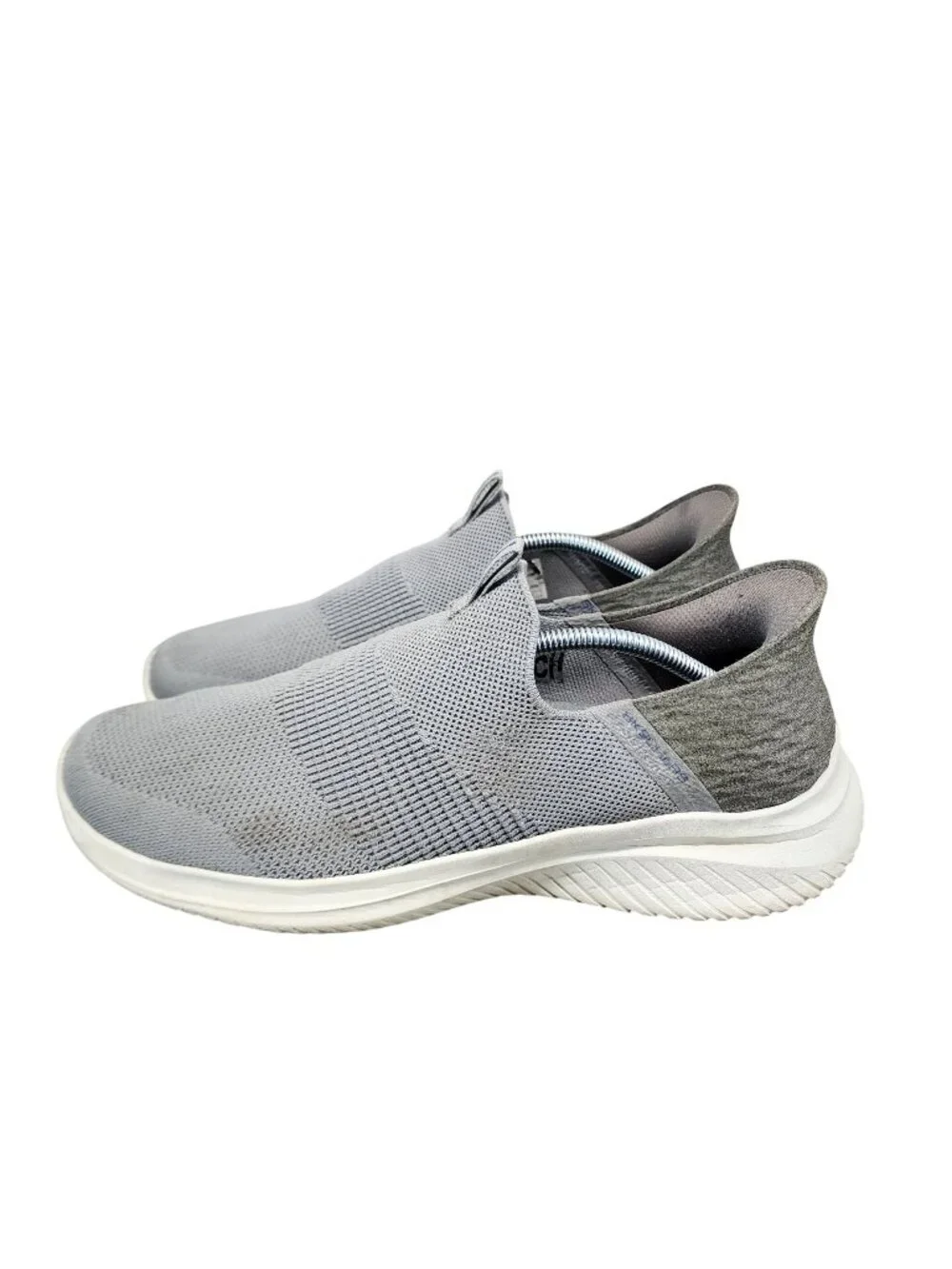 Skechers Shoes Mens Size 12 Gray Slip Ins Hands Free Slip On Sneakers *Read*